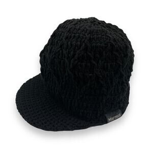 Marmot Black Crochet Knit Cap